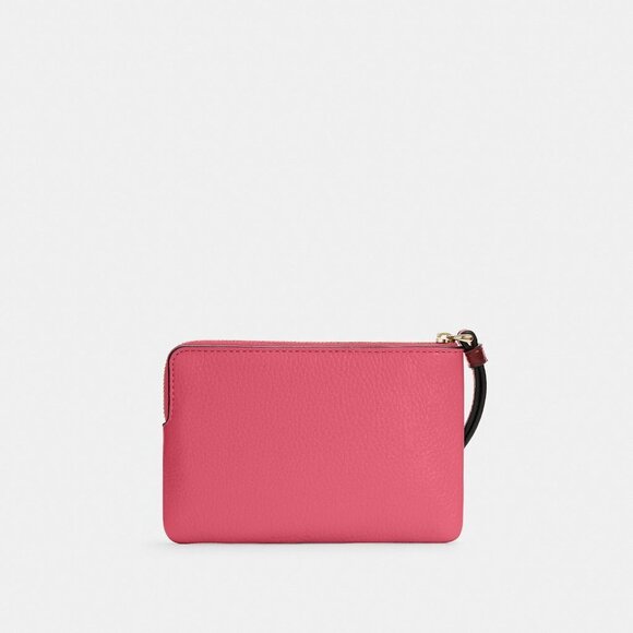 NEW Coach Pink with Stripes Wristlet - Picture 3 of 5